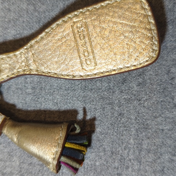 Coach Leather Champagne bottle keychain key fob with rhinestone bubbles! - Picture 3 of 5